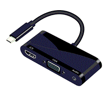 مبدل USB-C به HDMI VGA AUX USB3.0 مدل 9573S